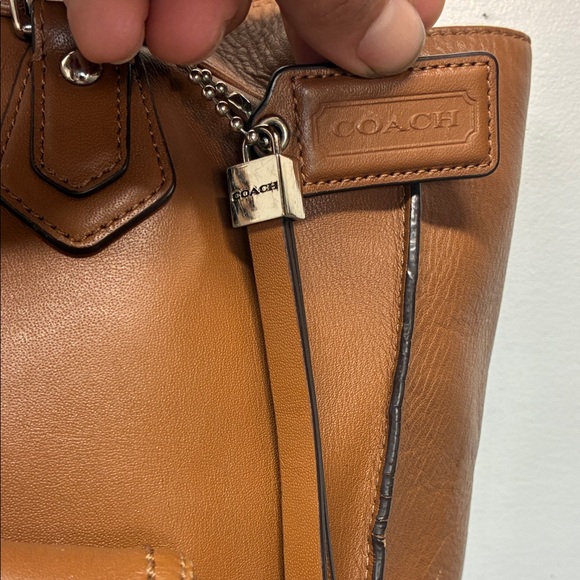 Coach Tan Leather Tote Bag - Picture 3 of 12